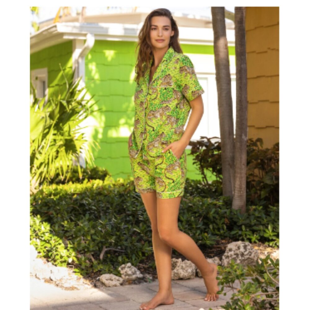 Printfresh Bagheera - Short Sleep Set - Green Apple - XL